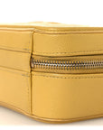 Caviar Quilted Small CC Filigree Vanity Case Yellow