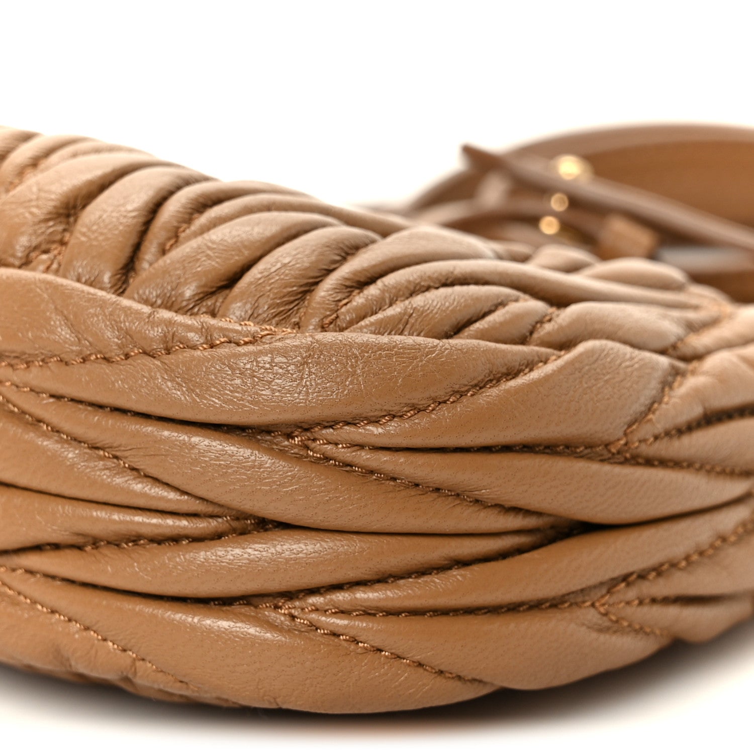 Nappa Matelasse Micro Wander Hobo Caramel