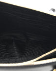 Saffiano Lux Medium Galleria Double Zip Black Black