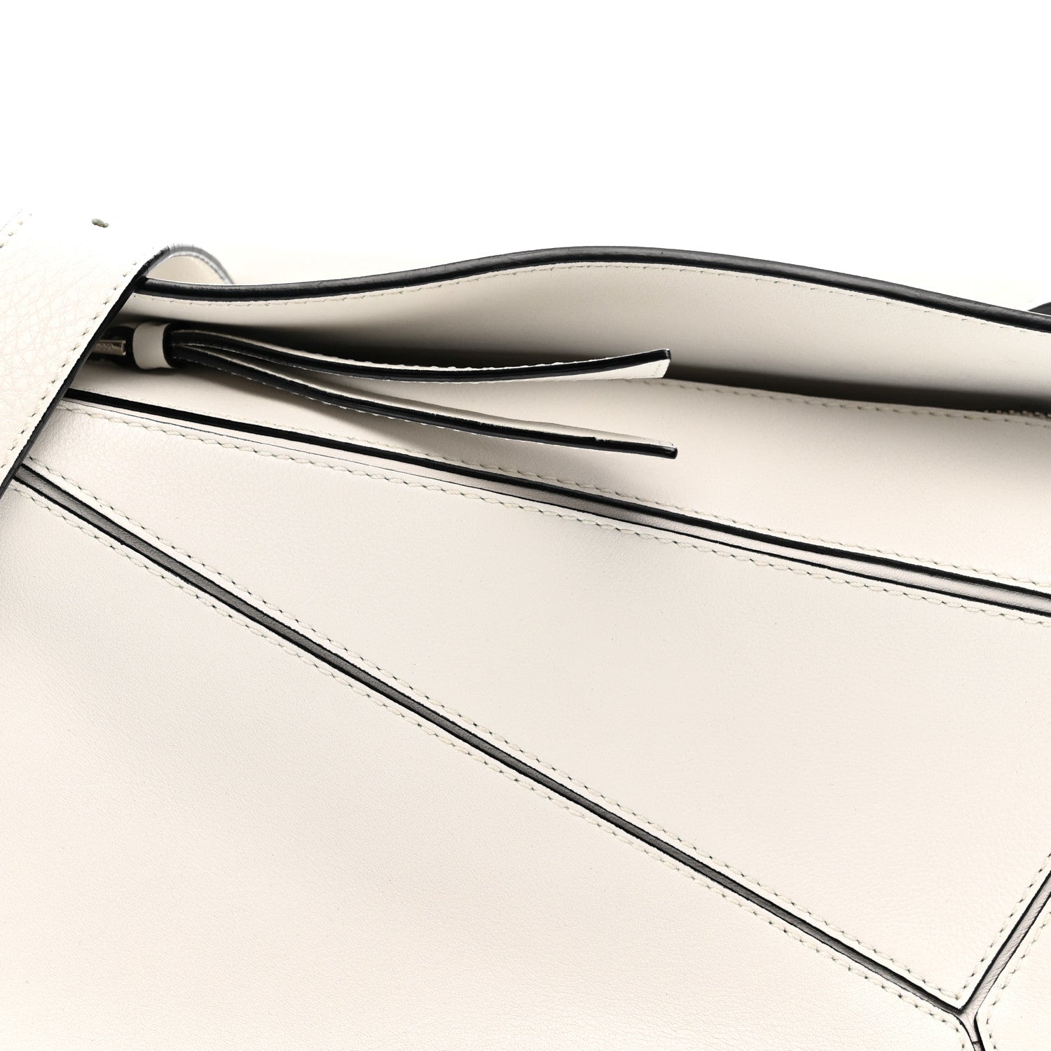 Calfskin Small Puzzle Bag White