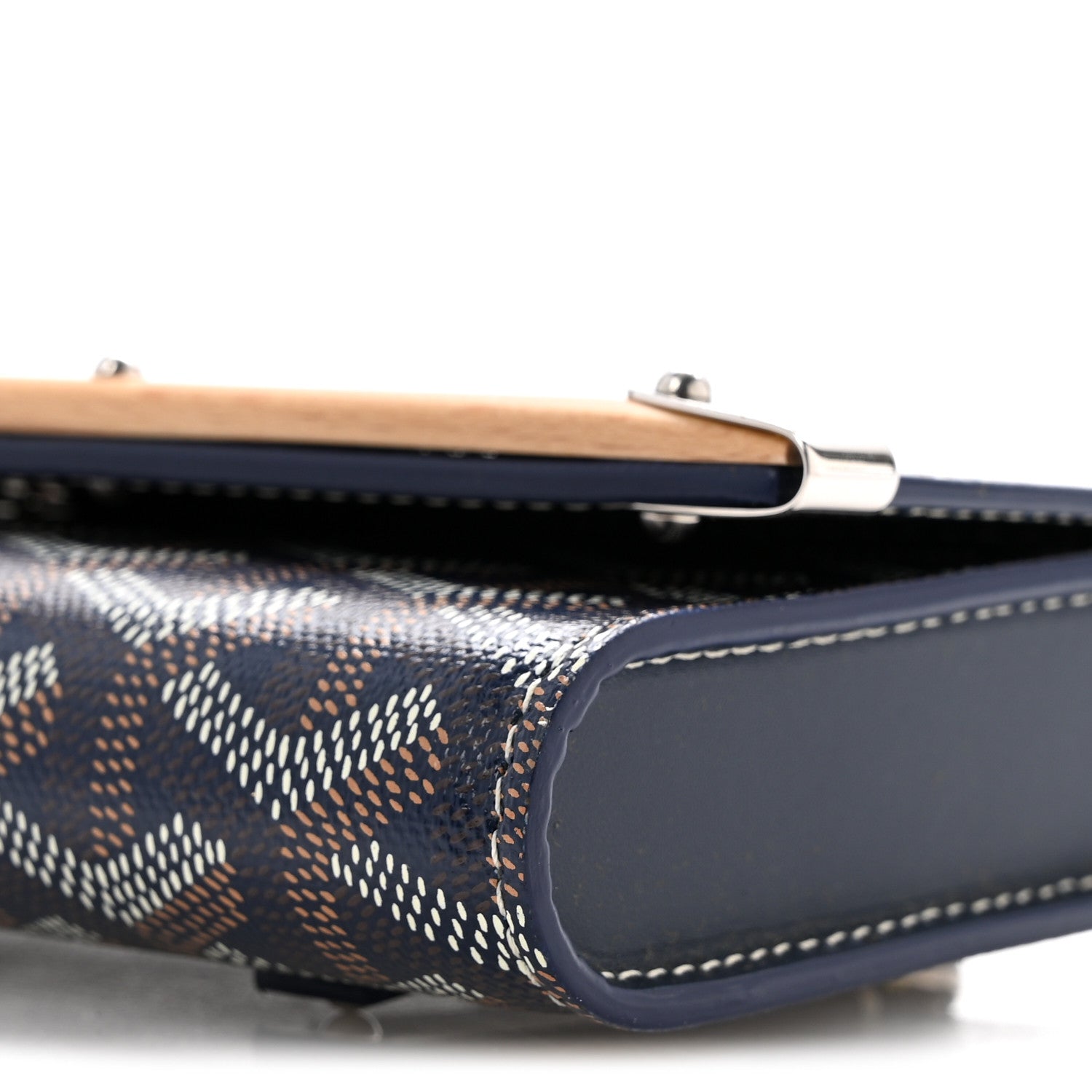 Goyardine Monte Carlo Bois Clutch Navy