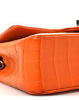 Alligator Mini Rectangular Flap Orange