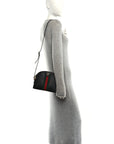 Calfskin GG Web Small Ophidia Dome Shoulder Bag Black