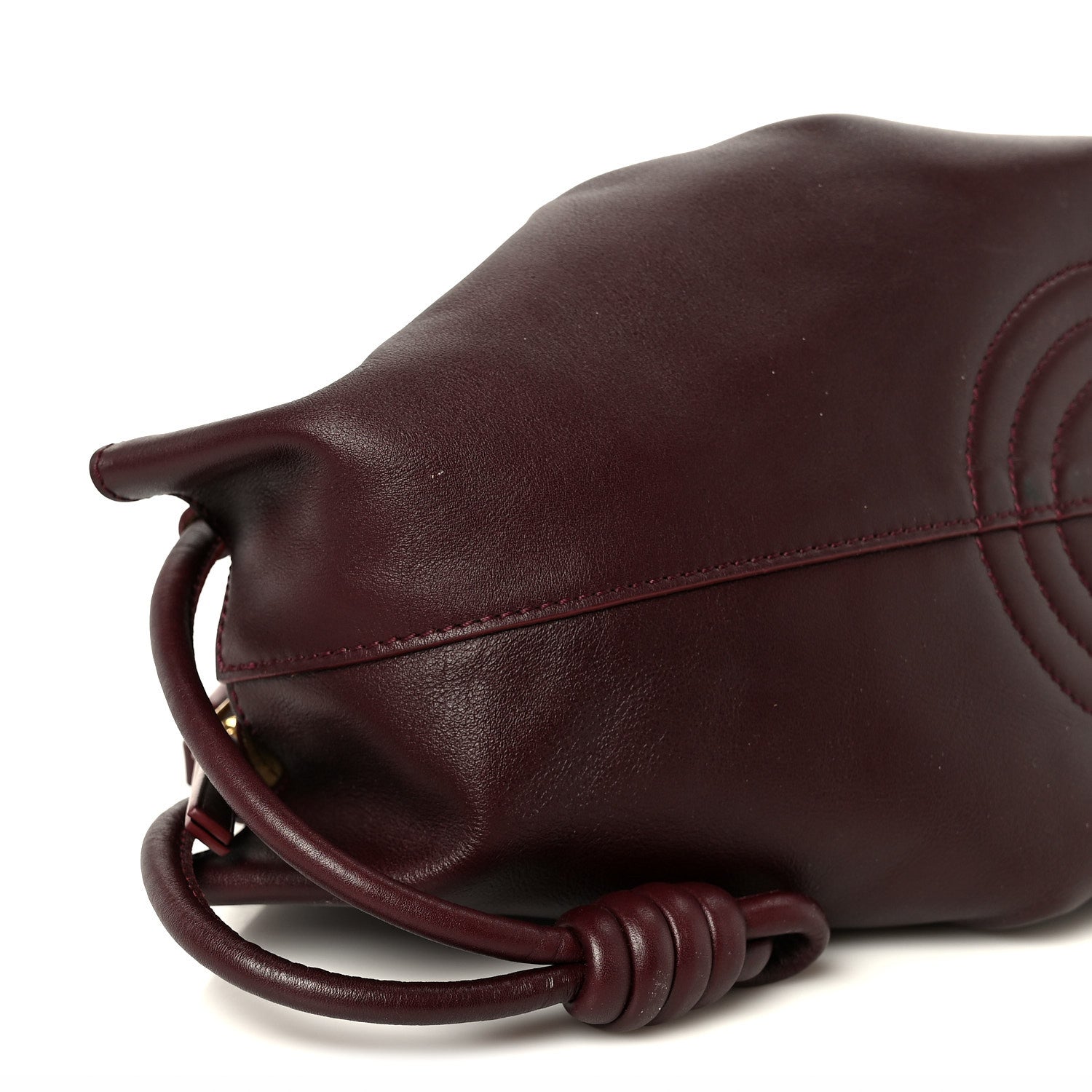 Shiny Nappa Calfskin Small Paseo Bag Burgundy