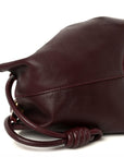 Shiny Nappa Calfskin Small Paseo Bag Burgundy