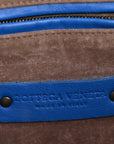 Nappa Intrecciato Double Compartment Crossbody Bag Atlantic Blue