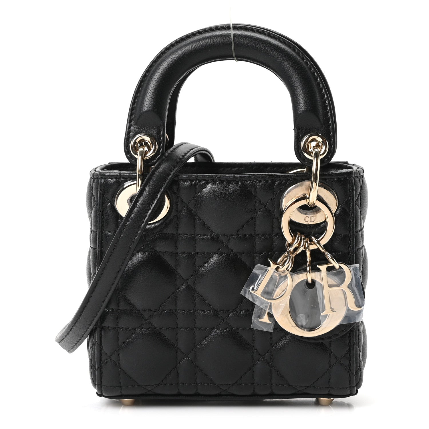 Lambskin Cannage Micro Lady D1OR Black