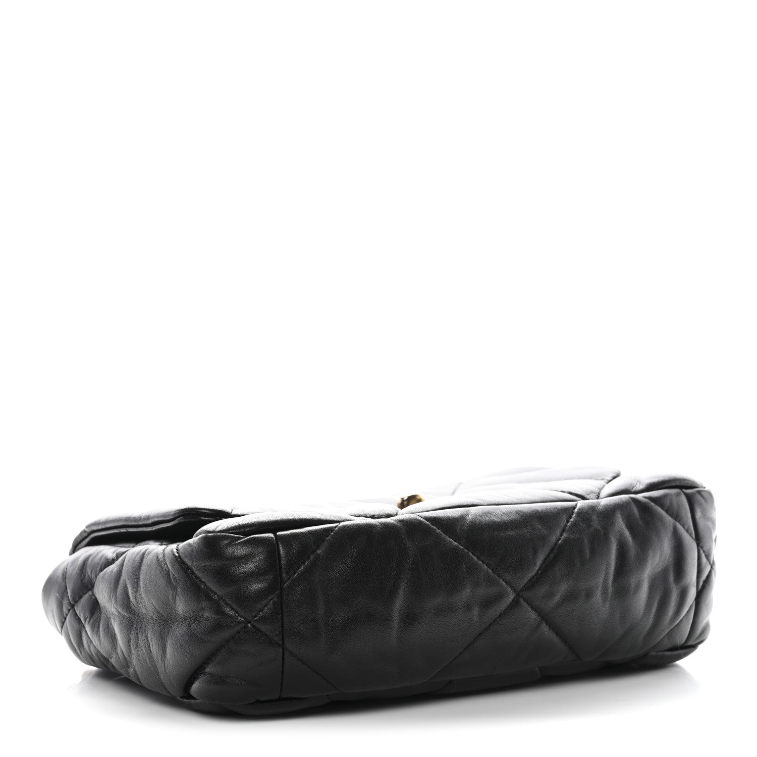 Lambskin Quilted Medium CHNL 19 Flap Black