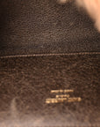Shearling Calfskin Small Reversible Monogram Kate Satchel Ecru Dark Brown