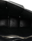 Lambskin Maxi Intreccio Padded Chain Cassette Crossbody Bag Black