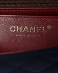 Felt Quilted Paris-Hamburg Charms Mini Rectangular Flap Black Dark Navy
