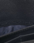 Oblique Saddle Chain Long Wallet Blue