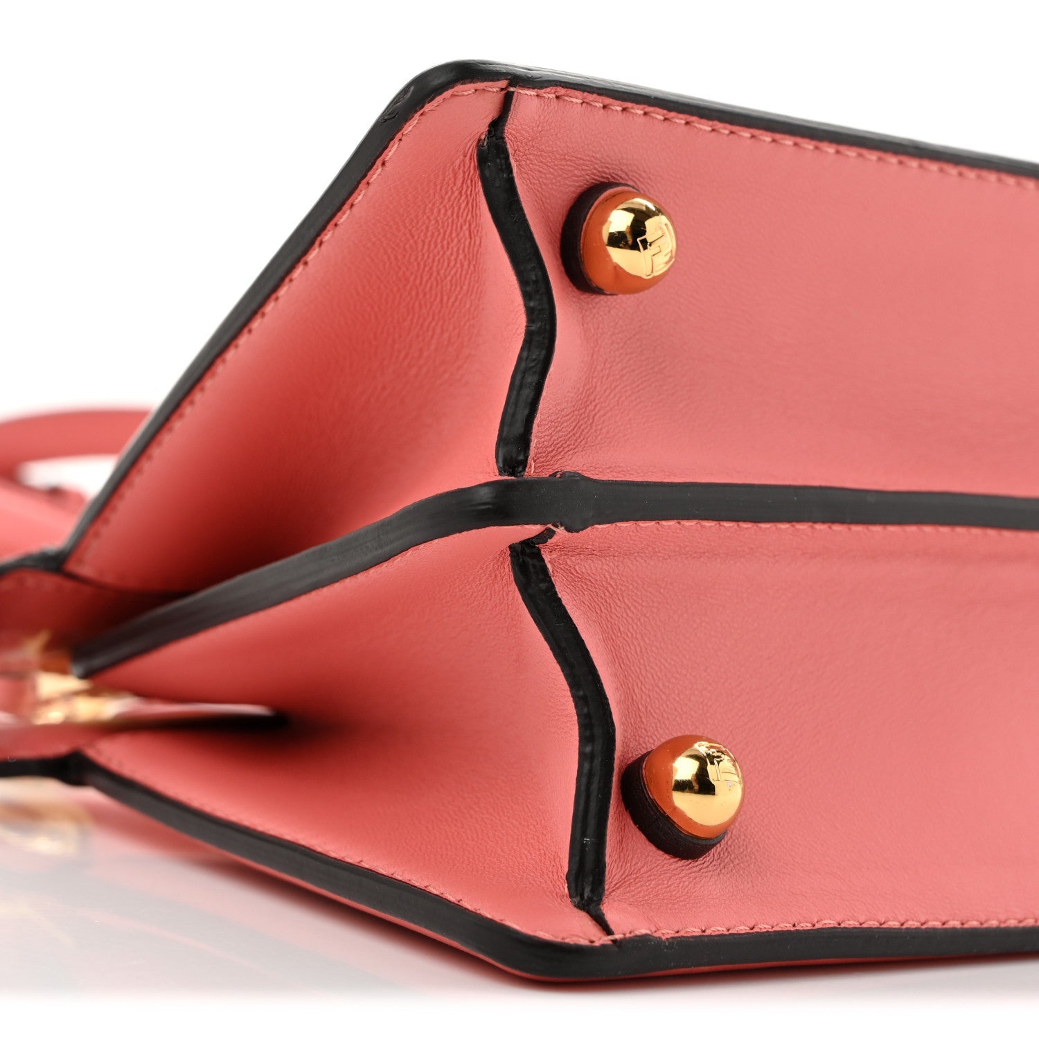 Shiny Nappa Petite Peekaboo I SEE U Satchel Rosa Pesca