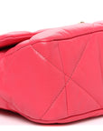 Lambskin Quilted Large CHNL 19 Flap Dark Pink