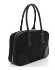 Re-Nylon Saffiano Medium Re-Edition 1978 Two Handle Bag Black