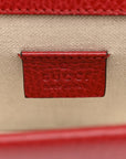 Dollar Calfskin Enamel Dionysus Shoulder Bag Hibiscus Red Electric Blue