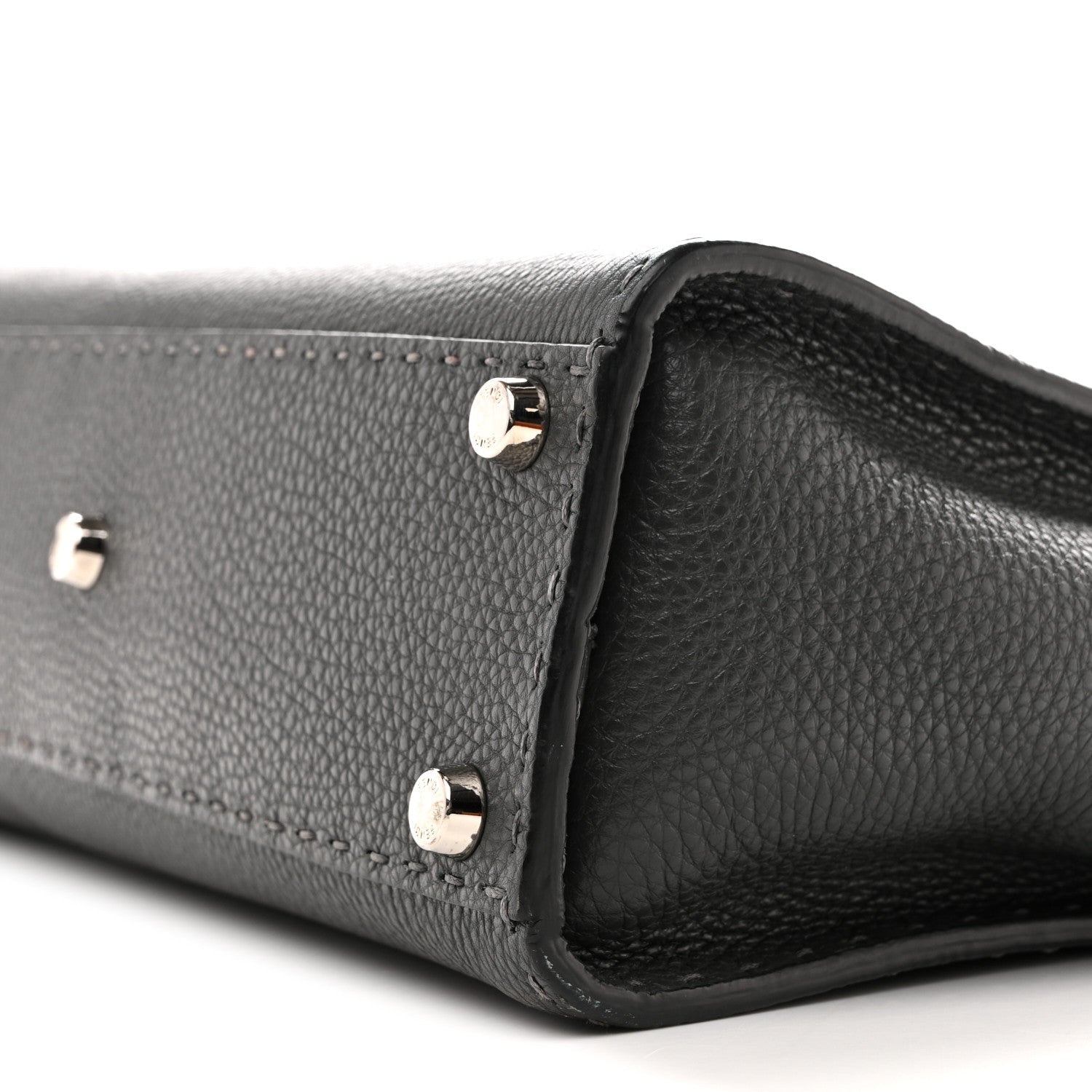 Cuoio Romano Selleria Bi-Color Medium Peekaboo Iconic Satchel Asfalto Latte