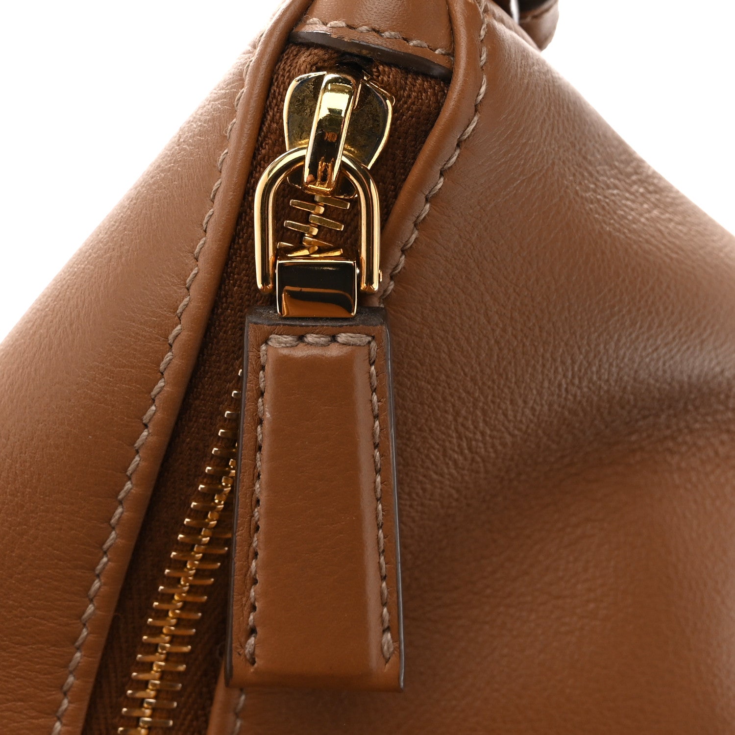 Soft Calfskin Large Aimee Shoulder Bag Caramel