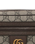 Soft GG Supreme Monogram Medium Ophidia Belt Bag Dark Brown