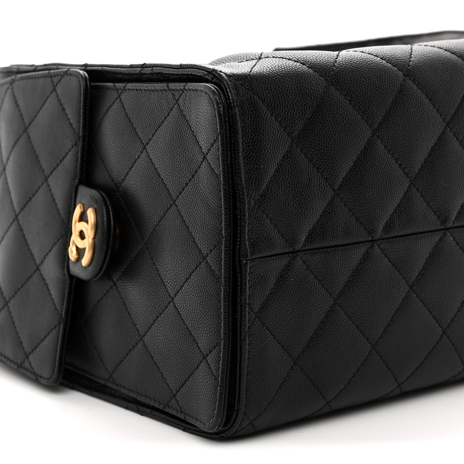 Caviar Quilted Medium CHNL 25 Handbag Black
