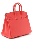 Togo Birkin 25 Rouge Pivoine
