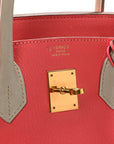 Chevre Mysore Horseshoe Birkin 30  Rose Lipstick Gris Perle