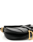 Grained Calfskin Saddle Bag Black