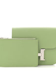 Epsom Constance Slim Wallet Vert Criquet