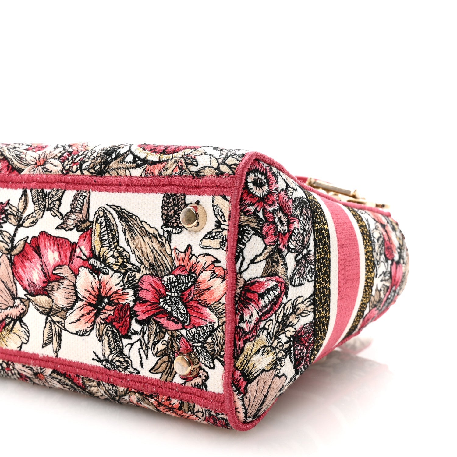 Canvas Embroidered Butterfly Print Medium Lady D-Lite  Multicolor