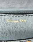 Grained Calfskin Mini J'AD1OR Chain Flap Bag Sky Blue