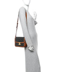 Triomphe Canvas Calfskin Medium Triomphe Bag Tan