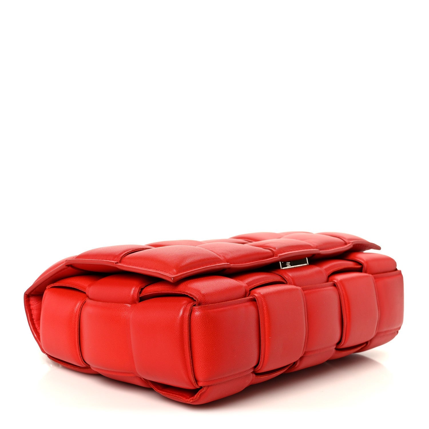 Lambskin Maxi Intreccio Padded Chain Cassette Crossbody Bag Nail Polish