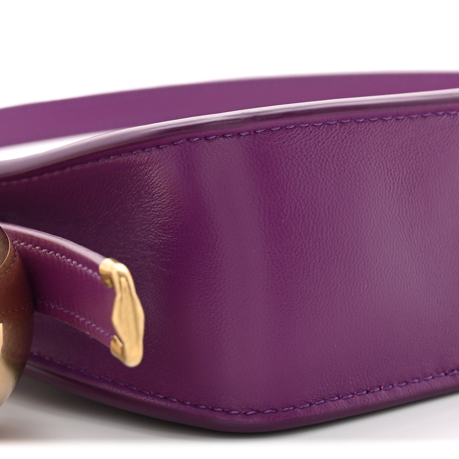 Calfskin Mini Shield Sling Bag Thistle