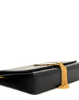 Smooth Calfskin Medium Classic Monogram Kate Tassel Satchel Black
