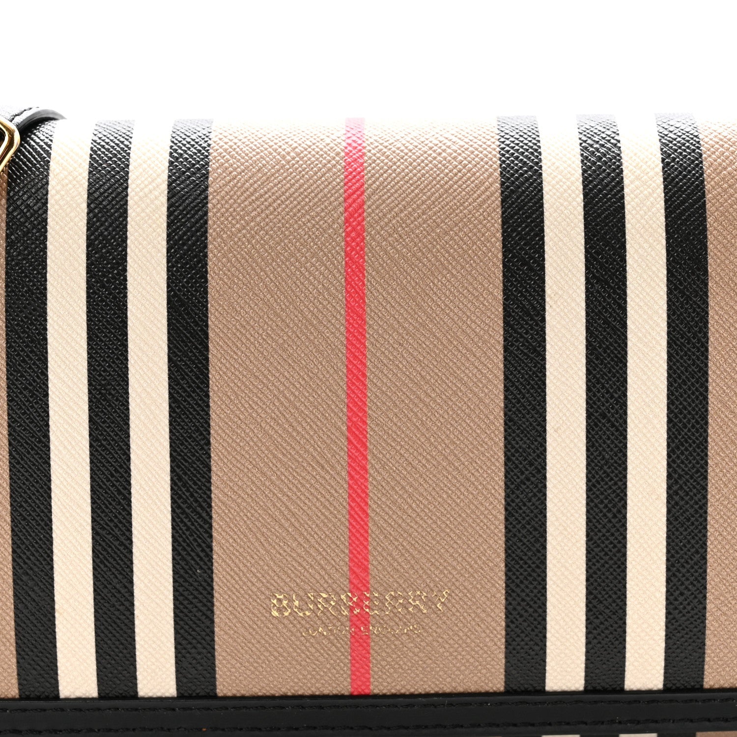 E-Canvas Icon Stripe Hannah Wallet With Detachable Strap Archive Beige