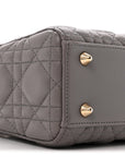 Lambskin Cannage Small Lady D1OR Grey