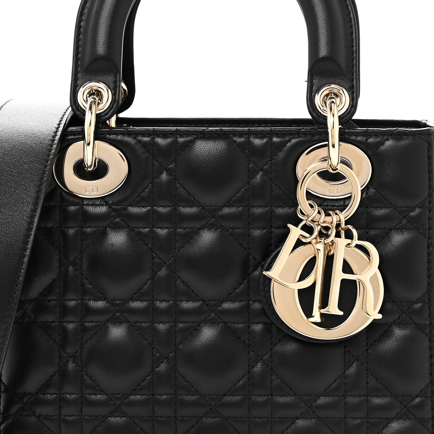 Lambskin Cannage Small My ABCD1OR Lady D1OR Black