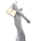 Boarded Dyana Lux Calfskin Small Jackie 1961 Hobo Mystic White