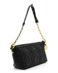 Lambskin Macrocannage D1ORStar Hobo Bag Black