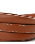 Smooth Calfskin Medium Strap Ava Shoulder Bag Tan