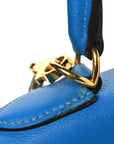 Evercolor Kelly Retourne 32 Bleu Zanzibar