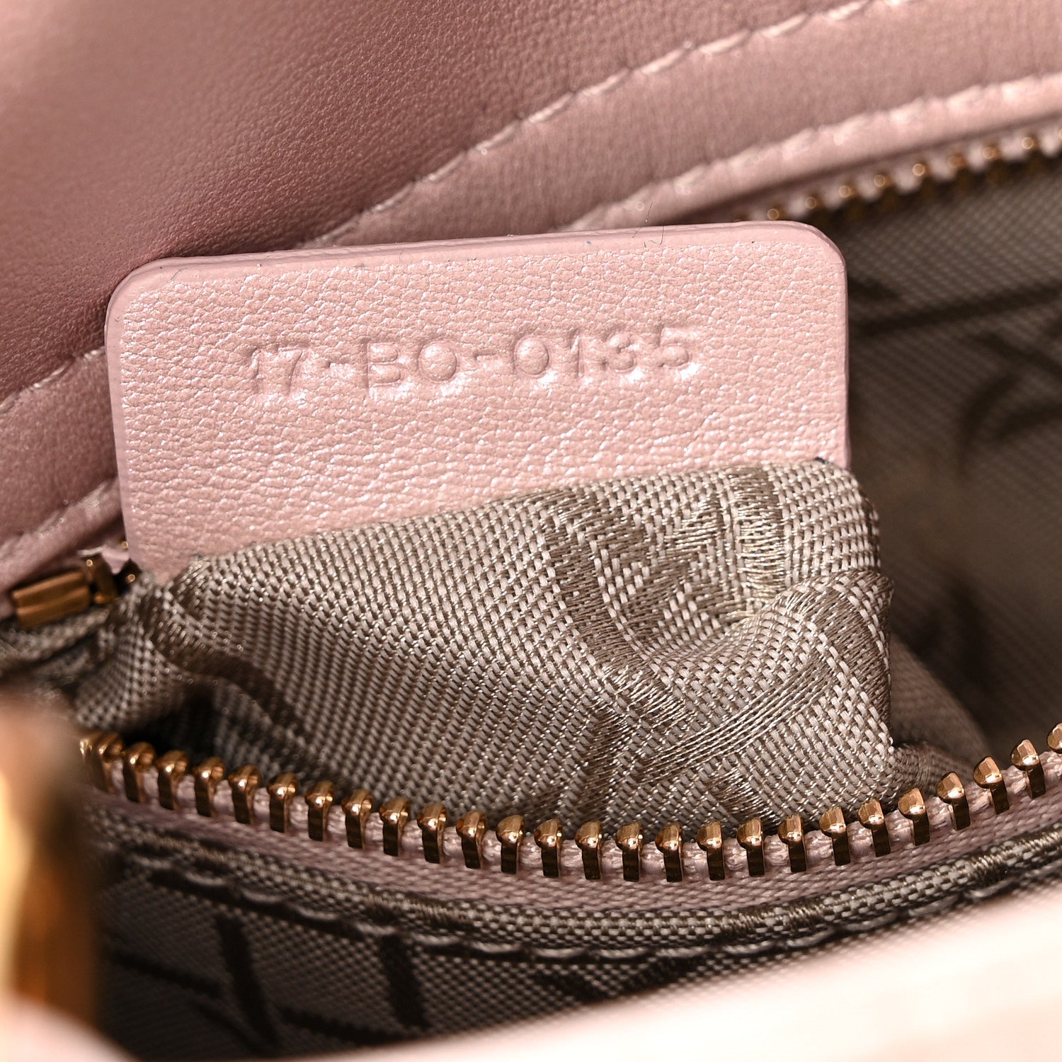 Metallic Lambskin Cannage Mini Lady D1OR Lotus
