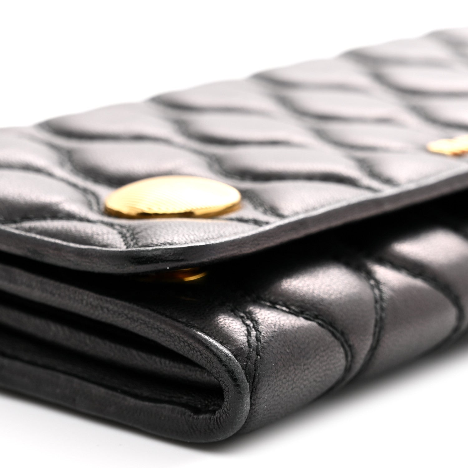 Nappa Padded Wallet On Chain Black