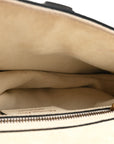 Grained Calfskin Saddle Bag White