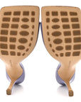 Lambskin Stretch Mule Sandals 41 Lavender