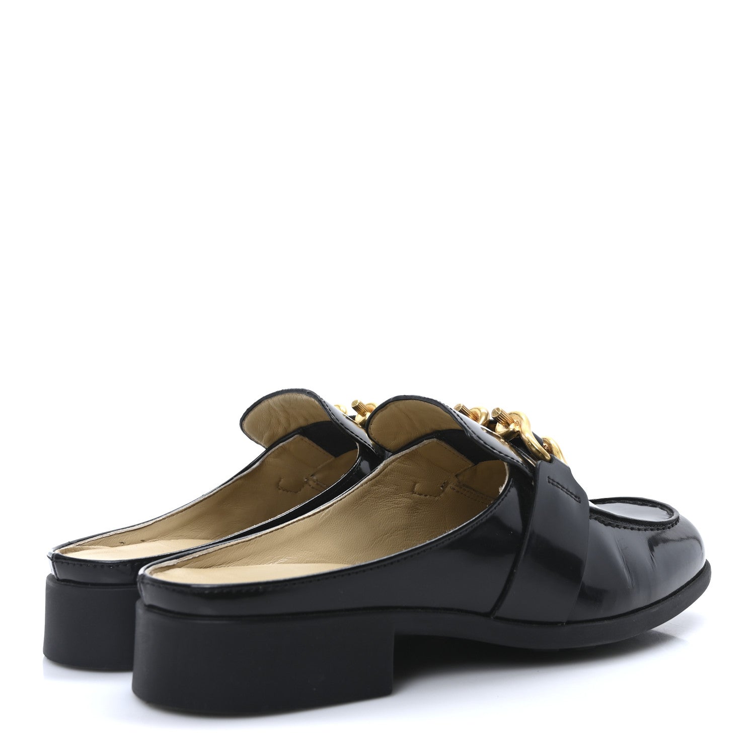 Glossy Calfskin Monsieur Loafers 37 Black