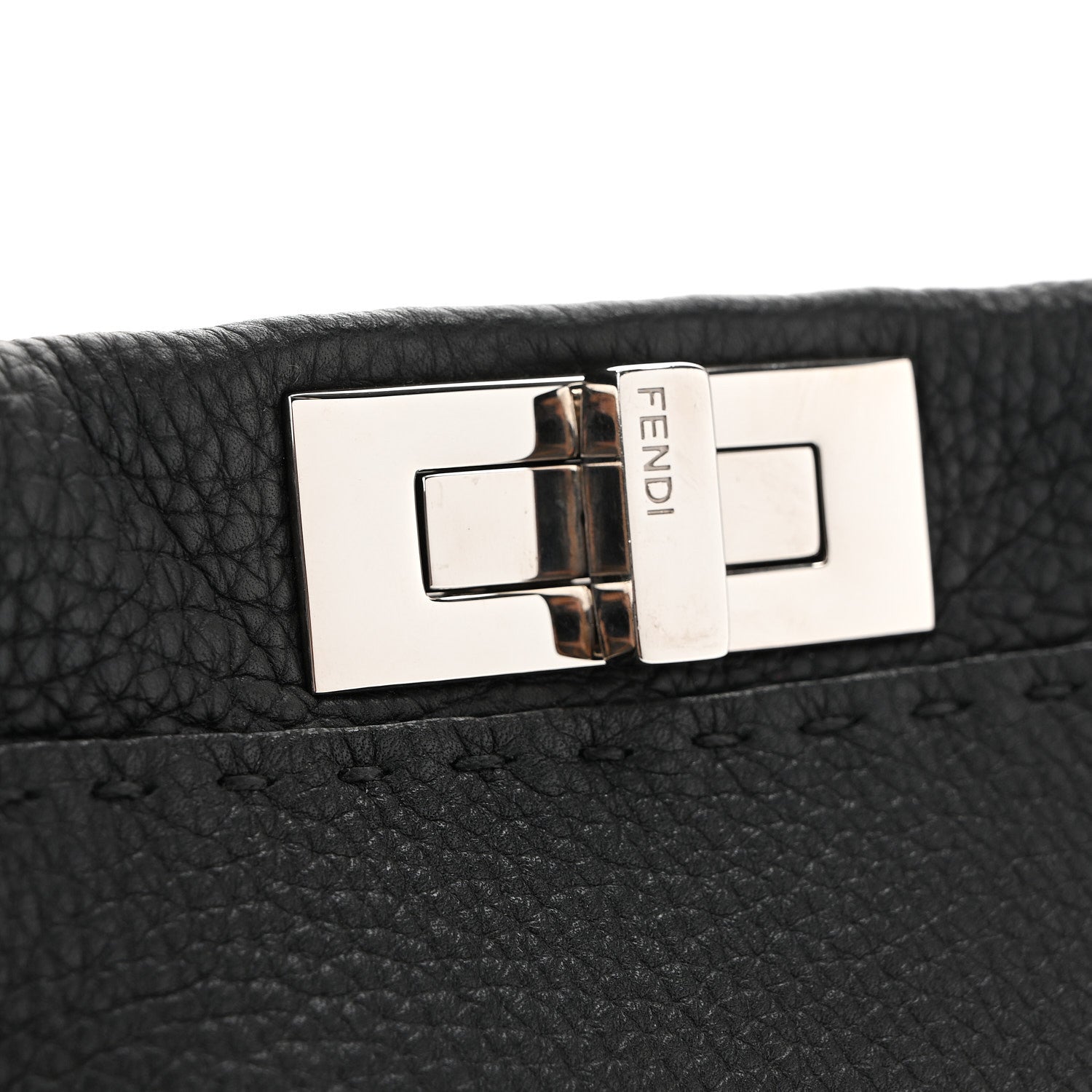 Cuoio Romano Selleria Bi-Color Large Peekaboo Iconic Satchel Black Mou