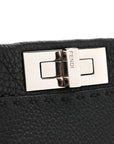 Cuoio Romano Selleria Bi-Color Large Peekaboo Iconic Satchel Black Mou