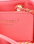 Caviar Quilted Mini CHNL 25 Handbag Coral