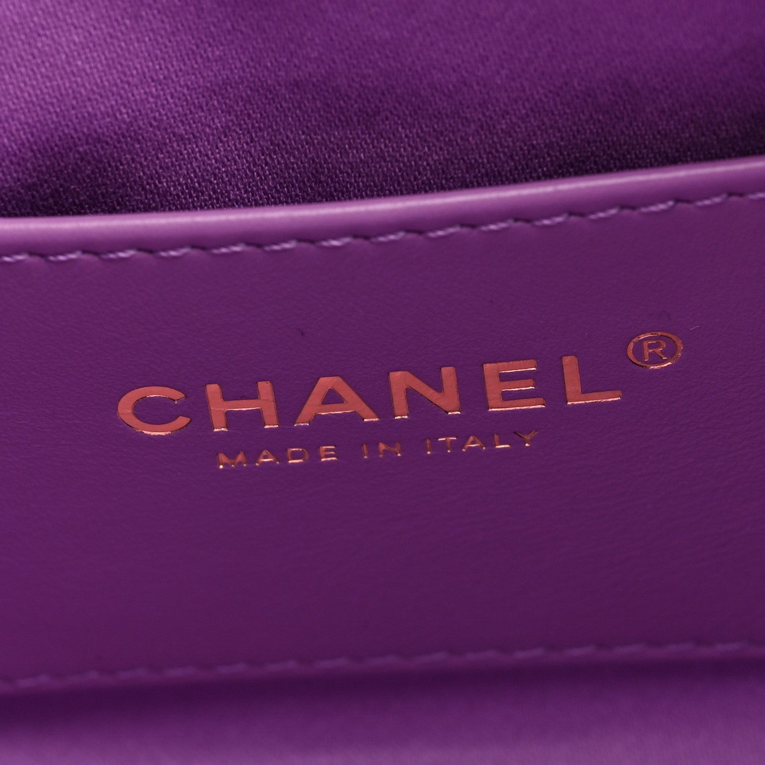 Suede Quilted Mini CHNL 25 Handbag Purple